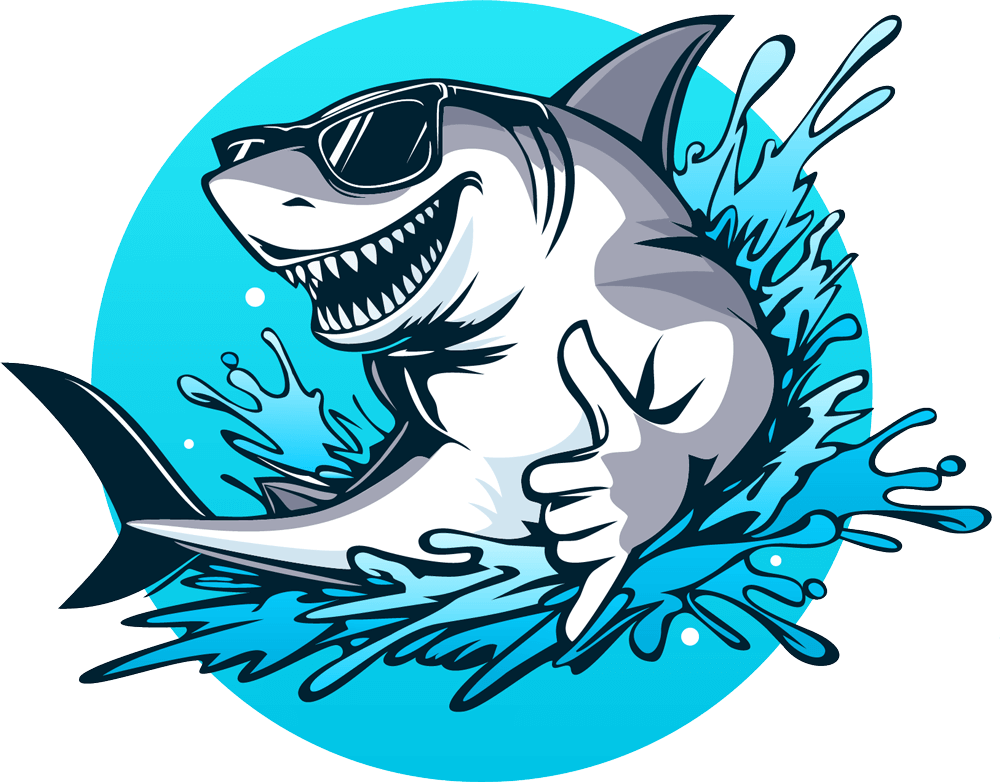 Shark Bite Car Wash Mascot